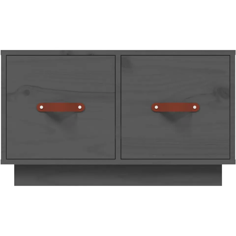 vidaXL Salontafel 60x53x35 cm massief grenenhout grijs, foto 3