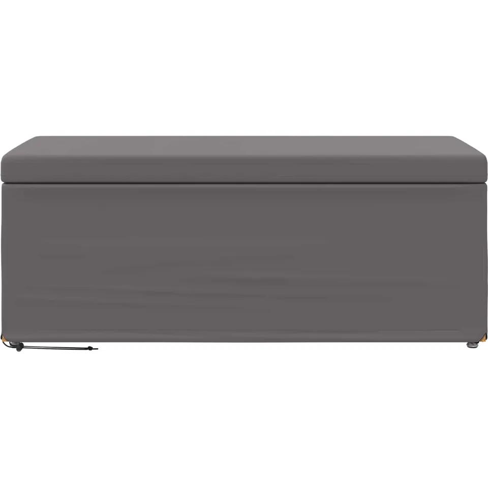 vidaXL Kruk Grijs 101 x 41 x 40 cm Nepleer en Gefabriceerd Hout