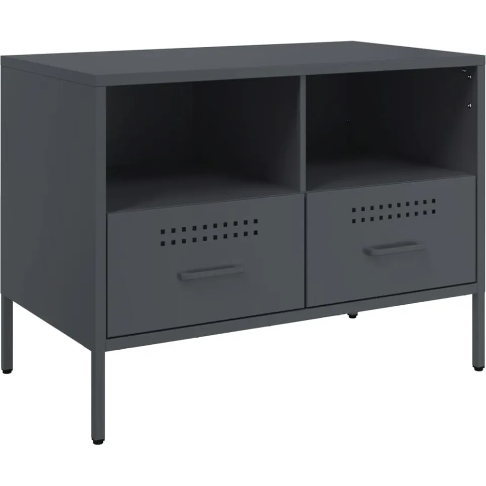 vidaXL Tv-meubelen 2 st 68x39x50,5 cm staal antracietkleurig, foto 4