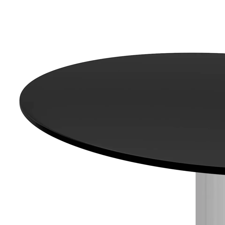 vidaXL Salontafel 40 cm gehard glas zwart, foto 3