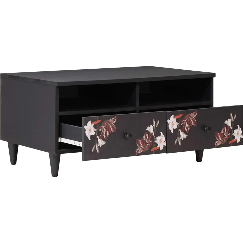 vidaXL Salontafel Multikleur 80 x 54 x 40 cm Massief Mango Hout meerkleurig, foto 2