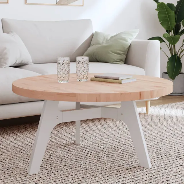 vidaXL Tafelblad rond Ø90x4 cm massief beukenhout bruin, foto 2