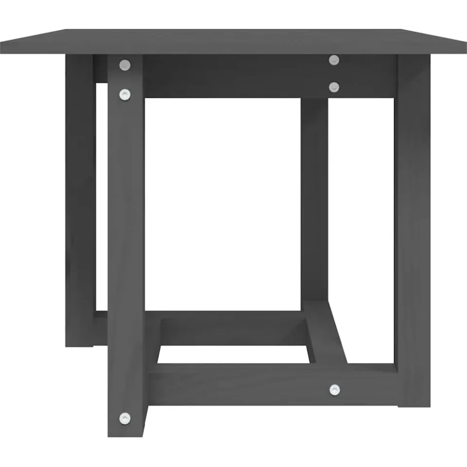 vidaXL Salontafel 50x50x45 cm massief grenenhout grijs, foto 4
