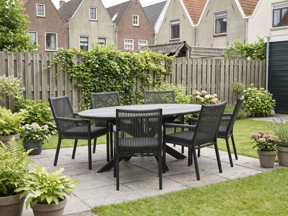 Manifesto Furniture Manifesto Rivola/Fidenza ovaal 180cm dining tuinset 7-delig, foto 5