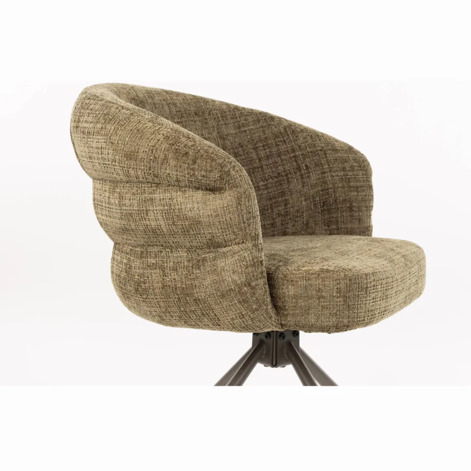Housecraft Living Marjolein draaibare eetkamerstoel groen, foto 4