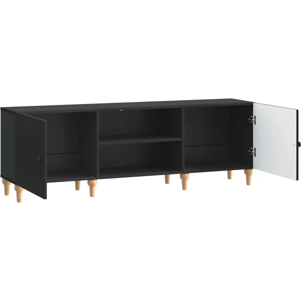 vidaXL TV-kast 150 x 31 x 50 cm Zwart Bewerkt hout, foto 4