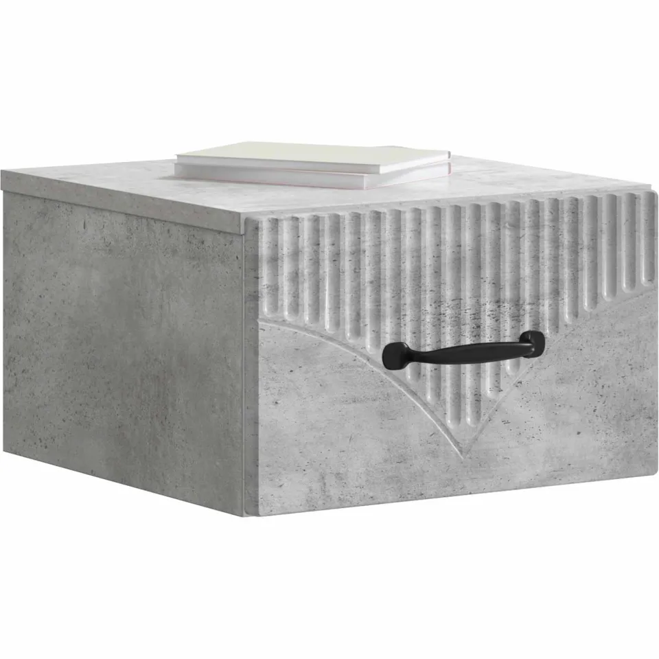 vidaXL Wandbeugel Bedkast 2 st Betongrijs 34,5 x 33 x 20 cm