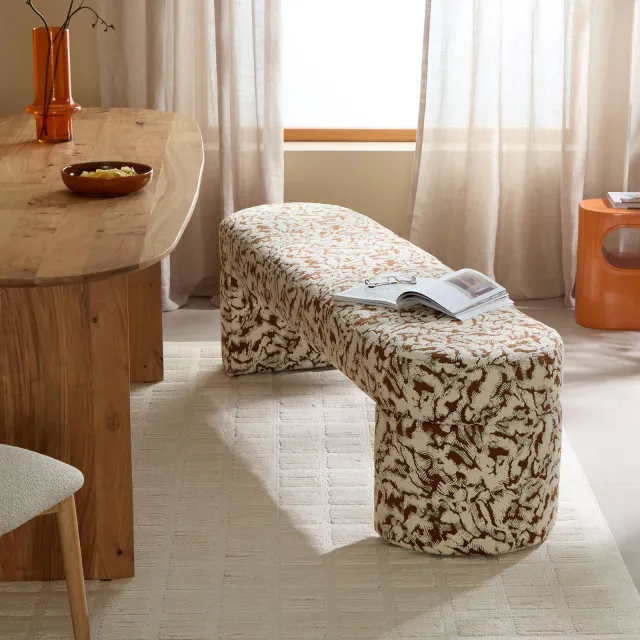 NOUS Living Nice eetkamerbank bruin, foto 2