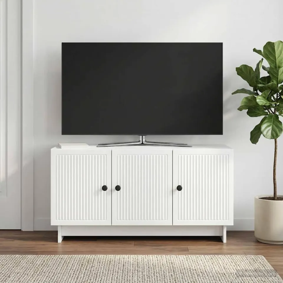 vidaXL TV-kast Wit 99 x 34,5 x 50 cm Bewerkt hout, foto 4