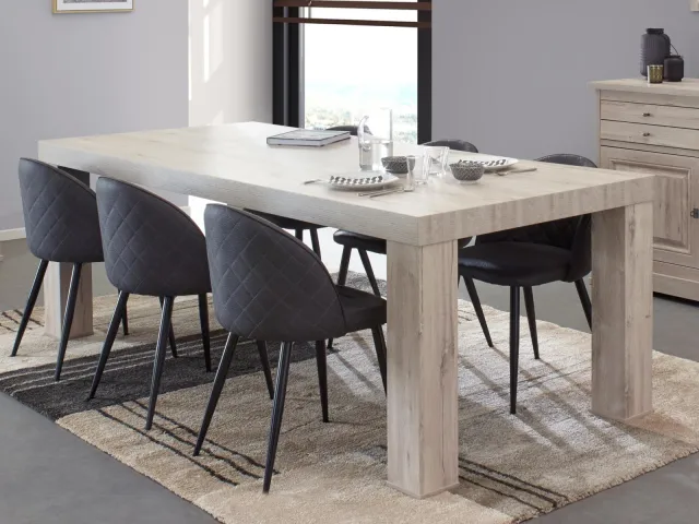 Mobistoxx KENNY rechthoekige eettafel 226 cm lichte millennium eik