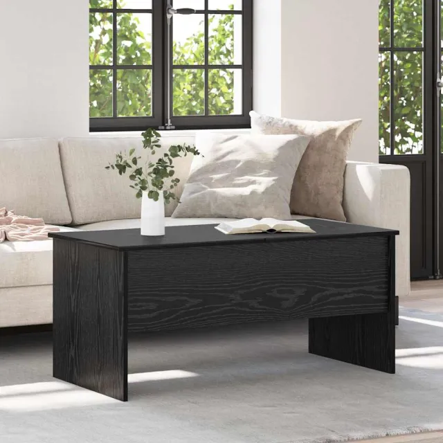 vidaXL Salontafel Zwart Eiken 102 x 50,5 x 46,5 cm Bewerkt hout, foto 2