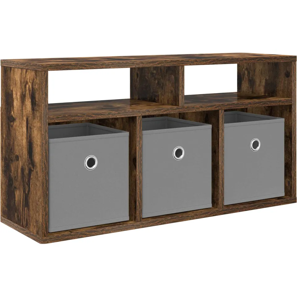 vidaXL Laagkast met lade Gerookt eiken 72 x 22,5 x 38 cm, foto 3
