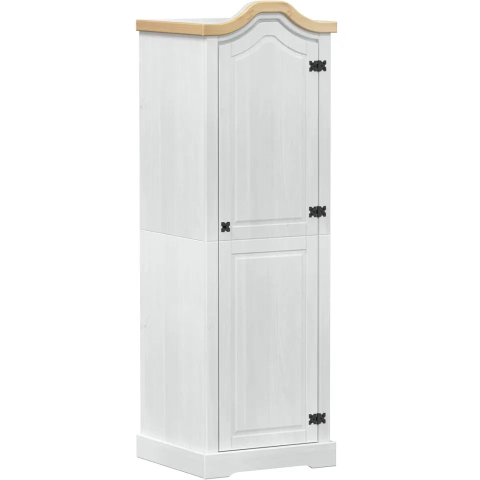vidaXL Kasten Wit 55 x 52 x 170 cm Massief grenenhout, foto 3