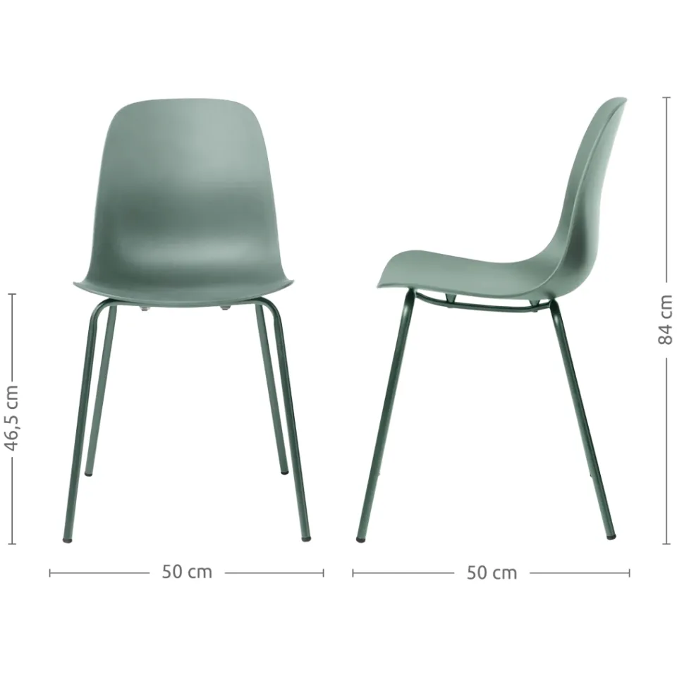 Lisomme Suus kunststof eetkamerstoel groen, foto 3