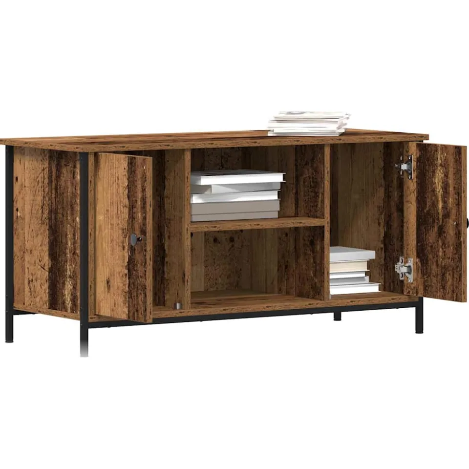 vidaXL TV-kast 100 x 40 x 50 cm Oud hout Bewerkt hout Bruin