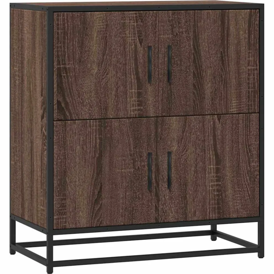 vidaXL Dressoir 68x35x76 cm bewerkt hout bruin eikenkleur, foto 3