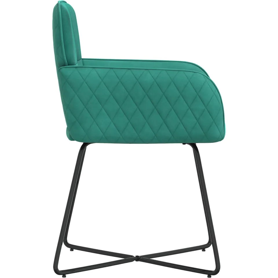 vidaXL Eettafelstoelen 2 st fluweel Turquoise 59 x 56,5 x 86 cm, foto 4