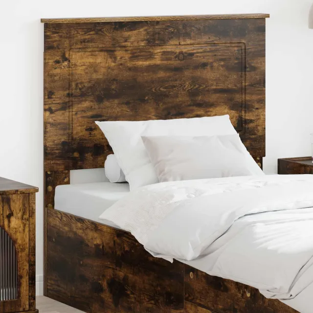 vidaXL Hoofdbord Gerookte Eik 100 cm Geconstrueerd hout Bruin