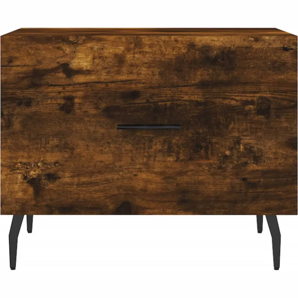 vidaXL Salontafels 2 st 50x50x40 cm bewerkt hout gerookt eikenkleurig, foto 4