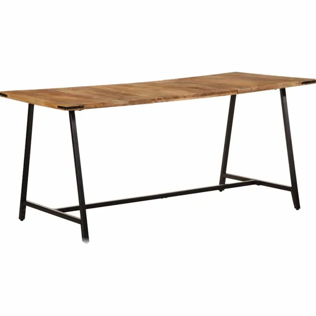vidaXL Eettafel - 160x80x75 - cm - massief - mangohout Bruin