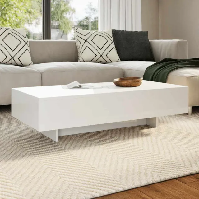 vidaXL Salontafel hoogglans wit