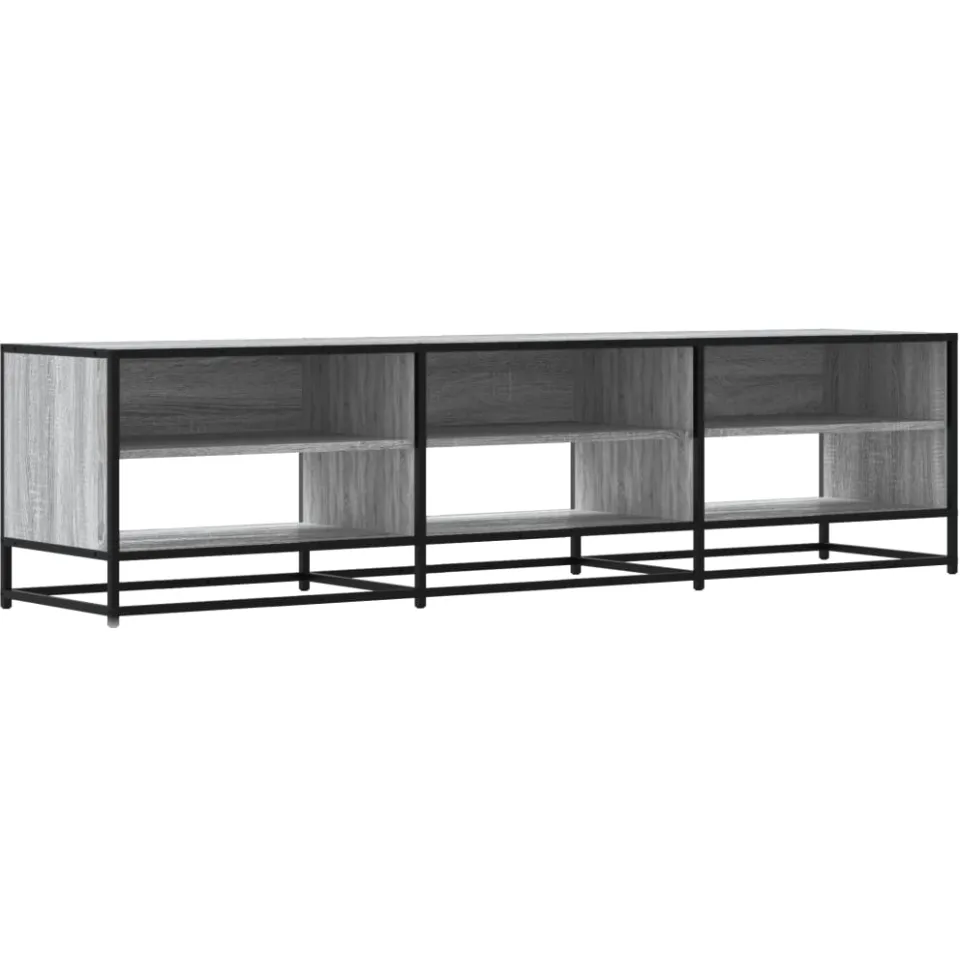 vidaXL Tv-meubel 180x40x46 cm bewerkt hout grijs sonoma eikenkleurig, foto 3