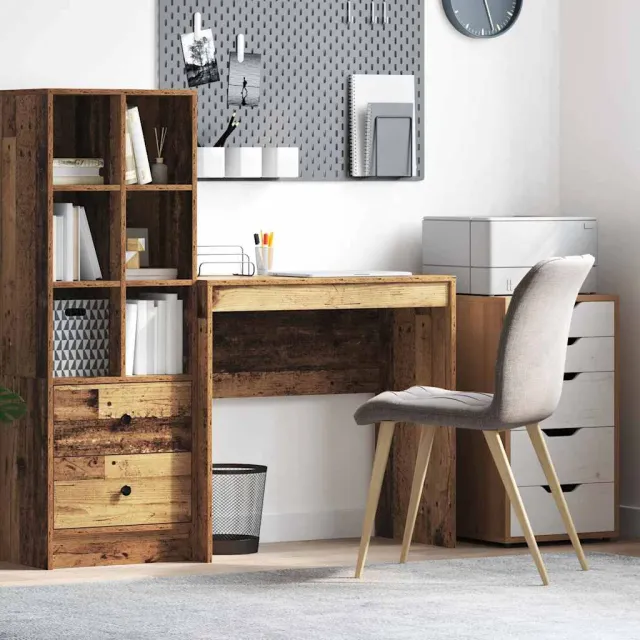 vidaXL Bureau Oudhout 80 x 40 x 76 cm bruin, foto 2