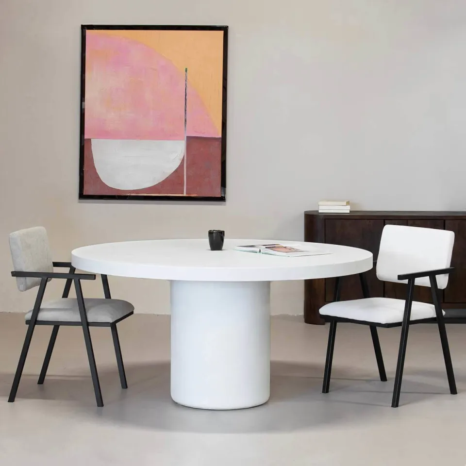 Giga Meubel Eettafel Eden - Rond - Composiet - 120cm, foto 4