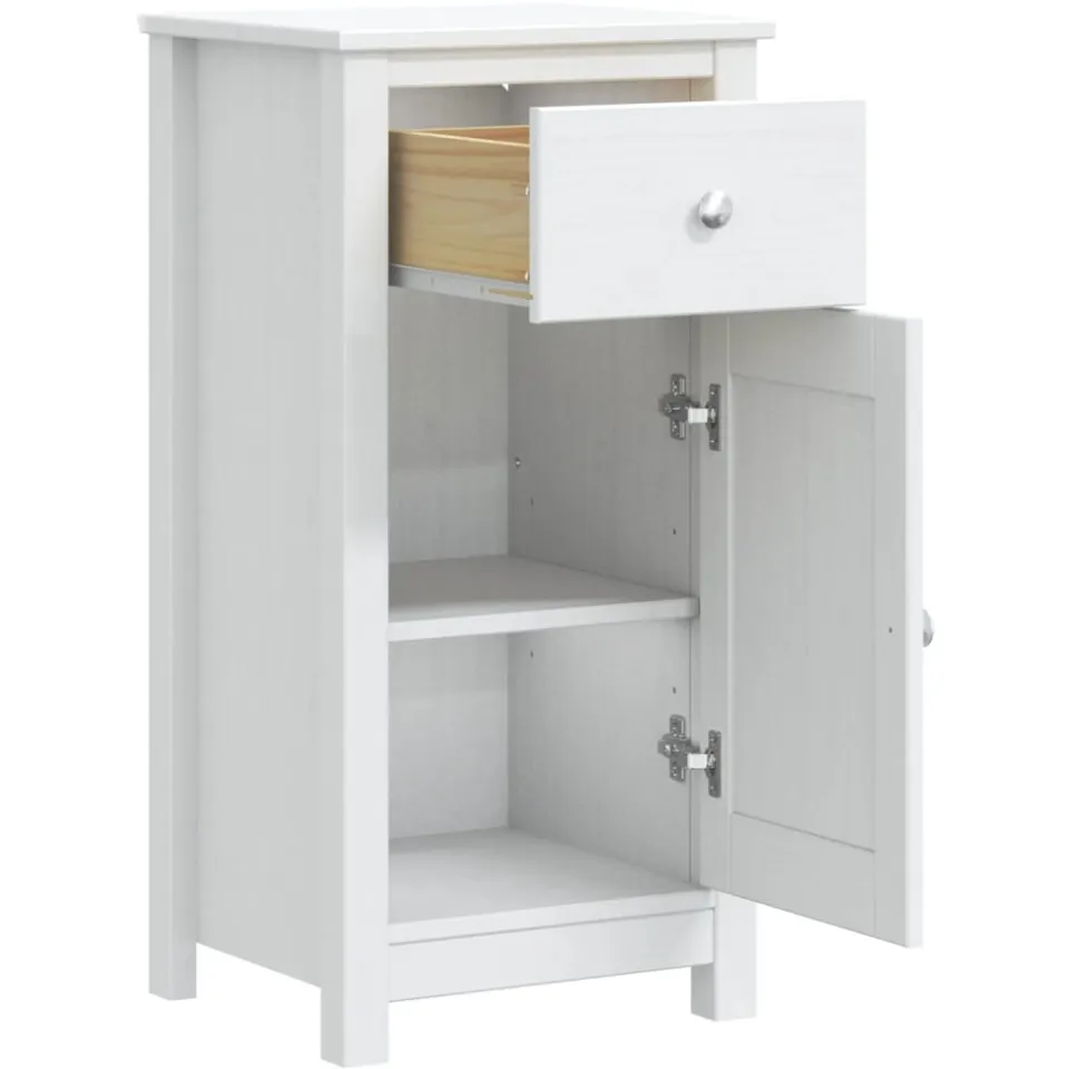 vidaXL Badkamerkast BERG 40x34x80 cm massief grenenhout wit, foto 4