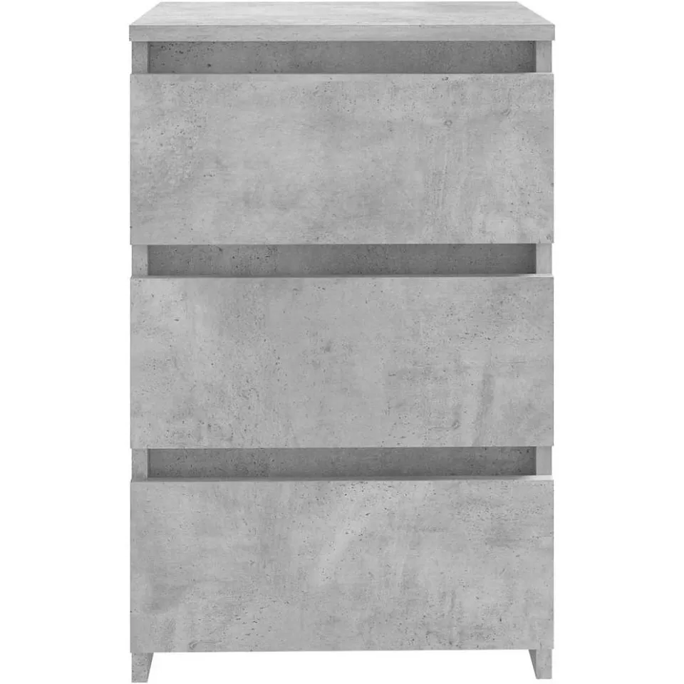 vidaXL Nachtkastje 40x35x62,5 cm bewerkt hout betongrijs grijs, foto 4