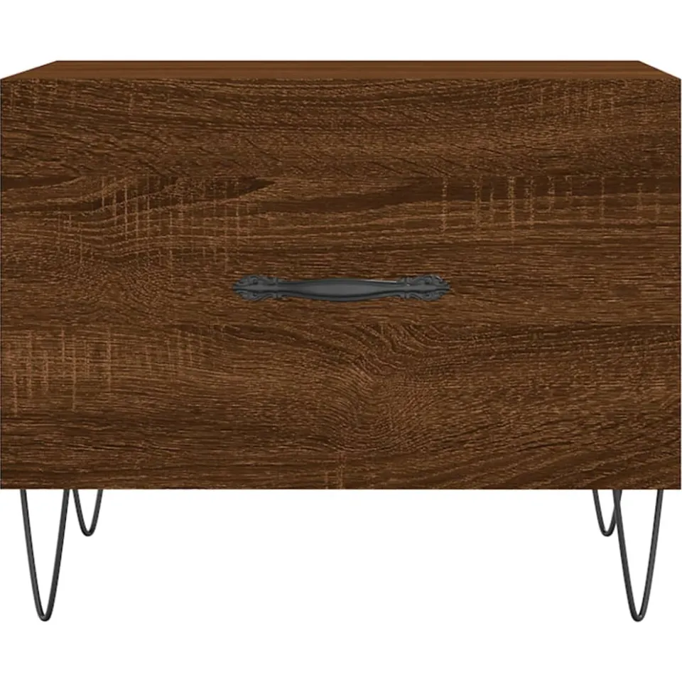 vidaXL Salontafels 2 st 50x50x40 cm bewerkt hout bruin eikenkleur, foto 5