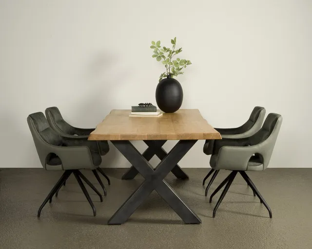 TOFF Xara Live-edge dining table 180x90 - top 5 Naturel