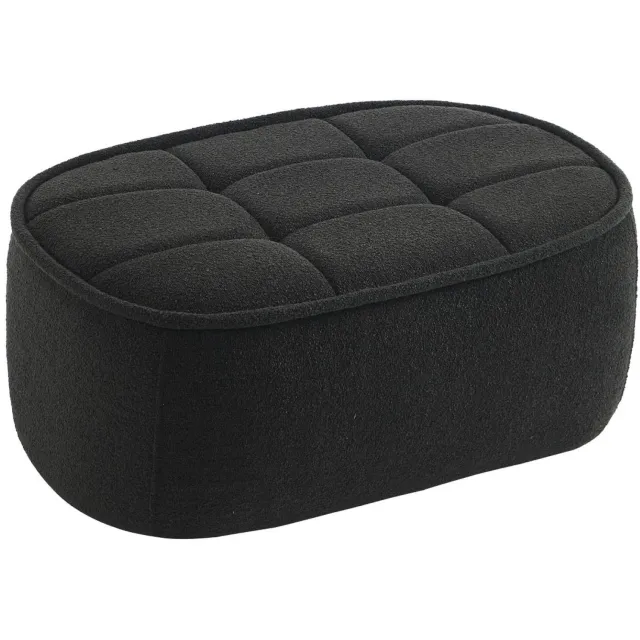 sweeek Poef, voetenbank voor boni fauteuil bouclé stof 1 zitplaats l 91 x b 63 x h 40cm - boni Zwart