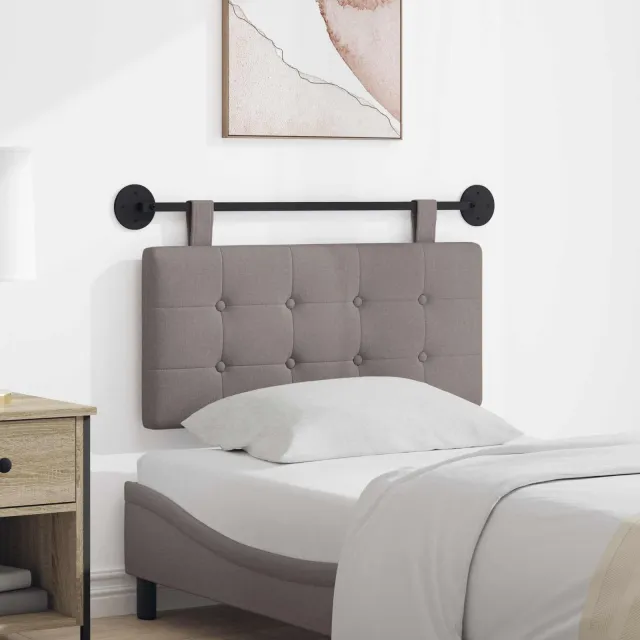 vidaXL Hangend hoofdbord Stof Taupe