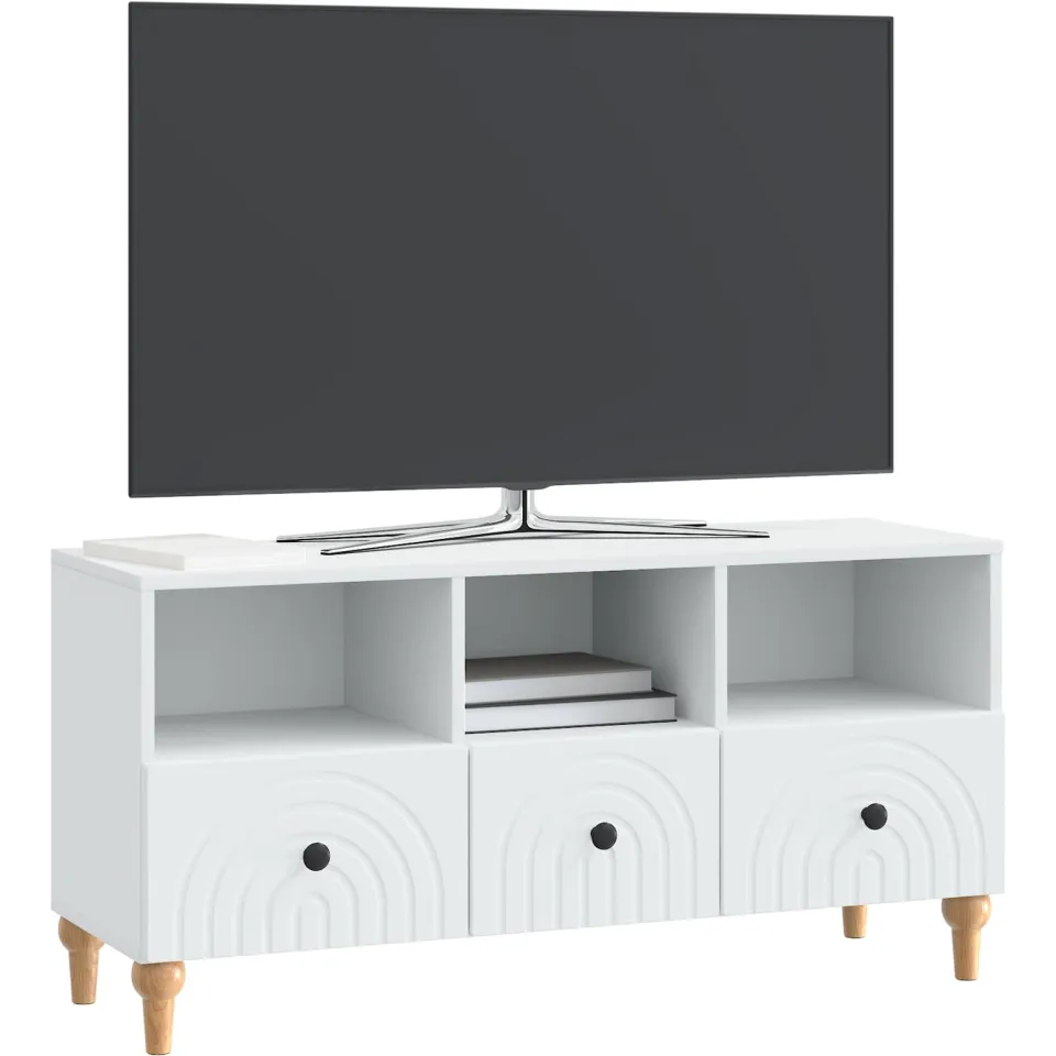 vidaXL TV-kast Wit 102 x 34,5 x 50 cm Geconstrueerd hout
