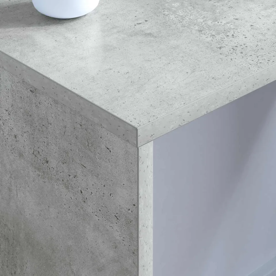 vidaXL Wandbureau Beton Grijs 80 x 45 x 30 cm Bewerkt hout, foto 4