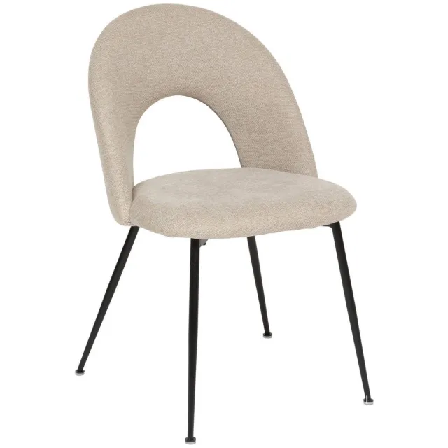 Atmosphera Créateur d'intérieur® Stoel van gemêleerde stof RAVEN Beige