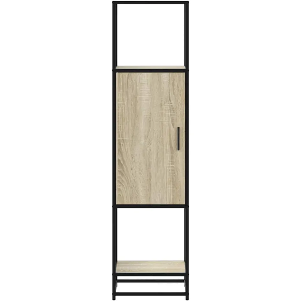 vidaXL Hoge kast 35,5x35x139 cm bewerkt hout en metaal sonoma eiken, foto 3