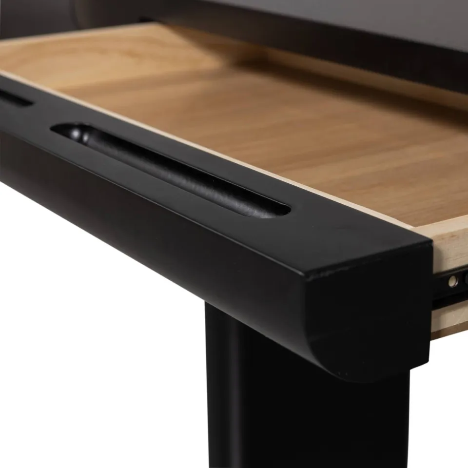 WOOOD Mael Bureau - Fineer - Dust - 75x120x50 zwart, foto 5