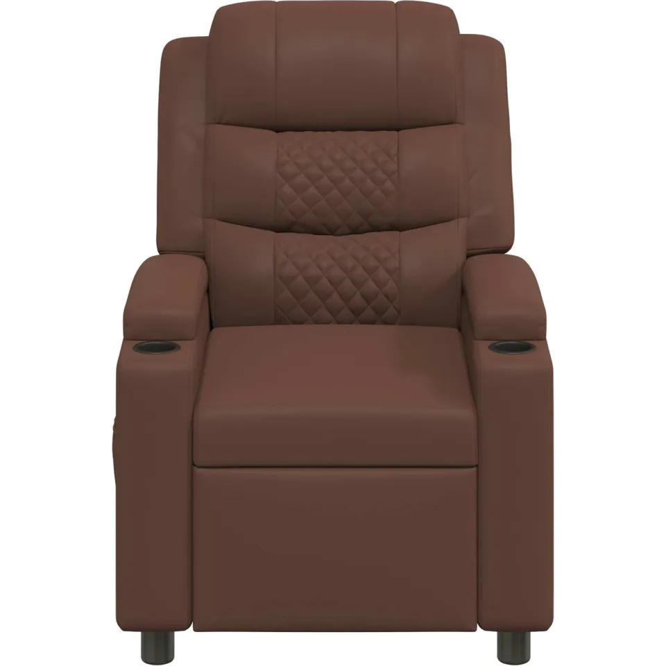 vidaXL Ligstoel Bruin 75 x 93 x 98 cm Stof, foto 4