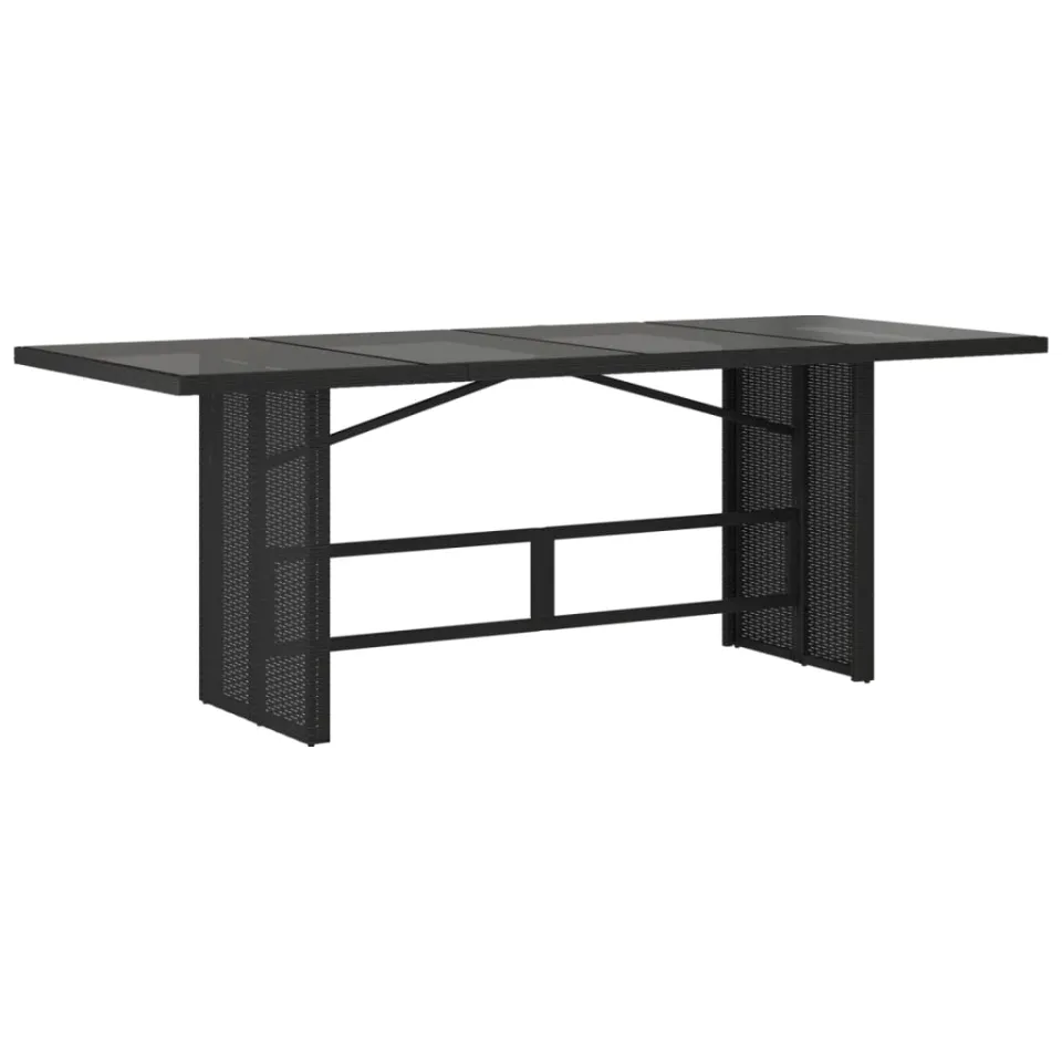 vidaXL 9-delige Tuinset poly rattan zwart, foto 4