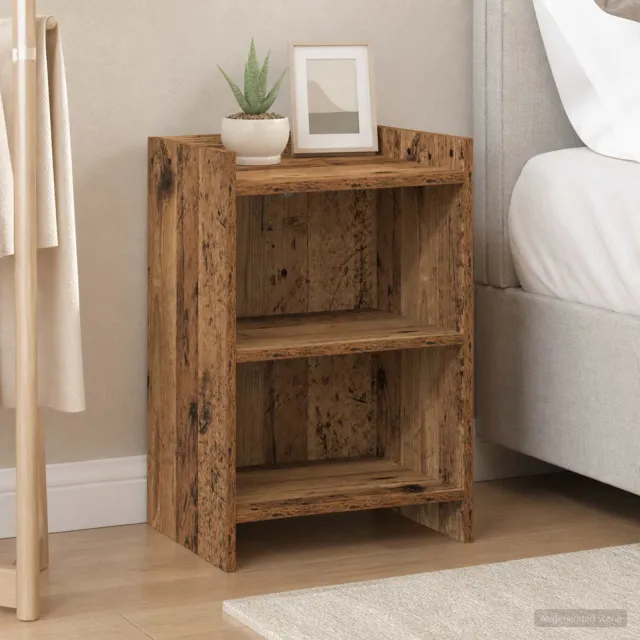 vidaXL Nachtkastjes Oud hout 40 x 30 x 60 cm Bewerkt hout bruin, foto 2