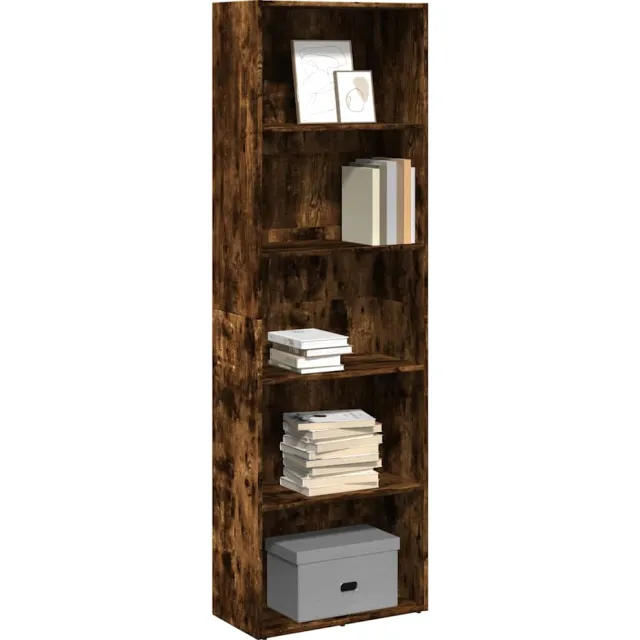 vidaXL Boekenkast 60x30x189 cm bewerkt hout gerookt eikenkleurig Bruin