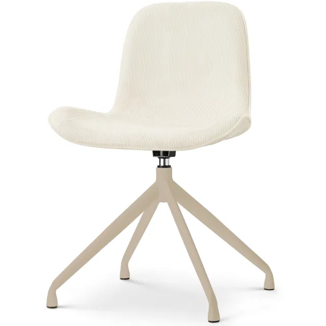 Nolon Nola-Fé draaibare eetkamerstoel rib beige - beige onderstel