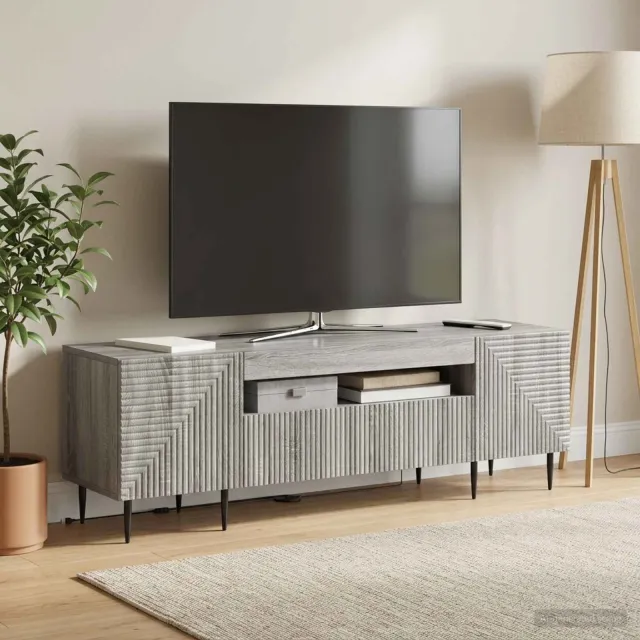 vidaXL LED tv-meubel HAARLEM 153 x 35 x 43 cm Grijs Sonoma, foto 2