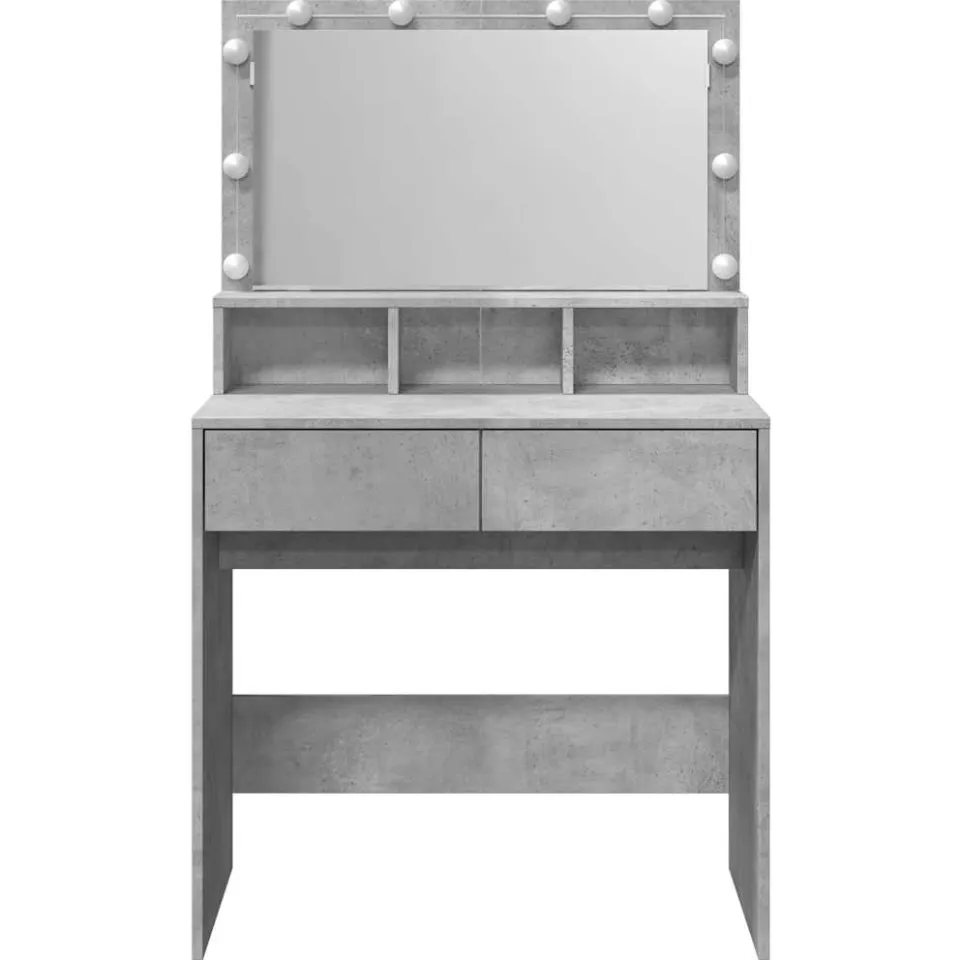 vidaXL Kaptafel met LED 80x41x134,5 cm betongrijs grijs, foto 4