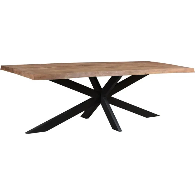 Brix Bruine Eetkamertafel - 160 cm - Mangohout Multicollour