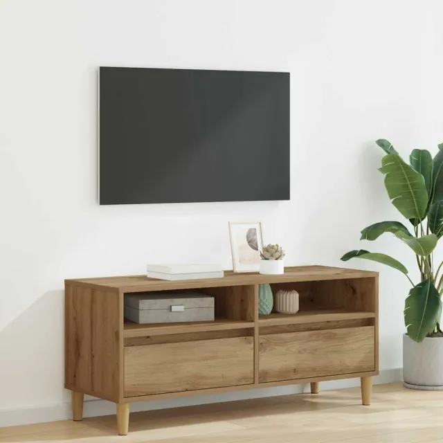 vidaXL TV-kast 100 x 34,5 x 44,5 cm Artisan Eiken Bewerkt hout Bruin