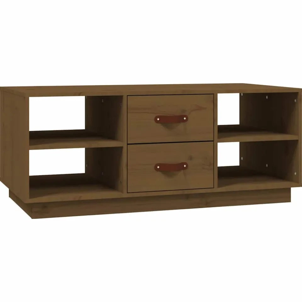 vidaXL Salontafel 100x50x41 cm massief grenenhout honingbruin