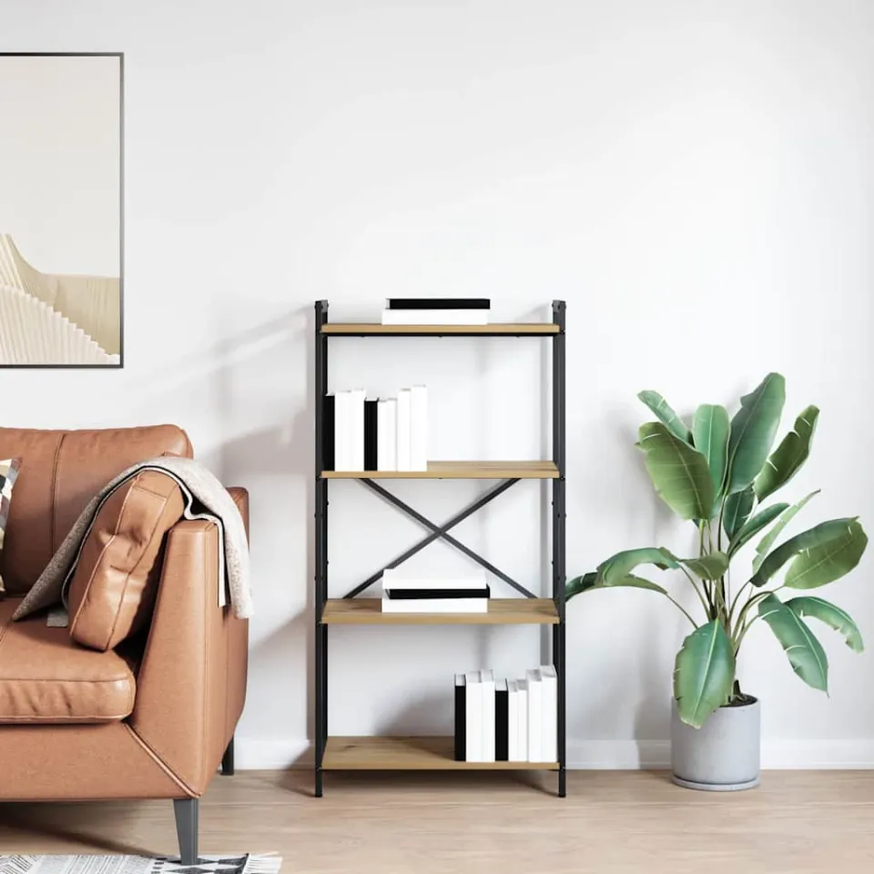 vidaXL Boekenkast 60 x 30 x 120 cm Bewerkt hout Artisan Eiken, foto 4